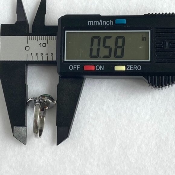 Sterling Silver 925 Southwest Oval Bezel Set Malachite Ring Leaf Accent Size 5.5 - Picture 13 of 16